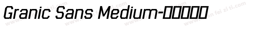 Granic Sans Medium字体转换